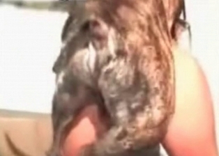Puppy and dirty girl love bestiality